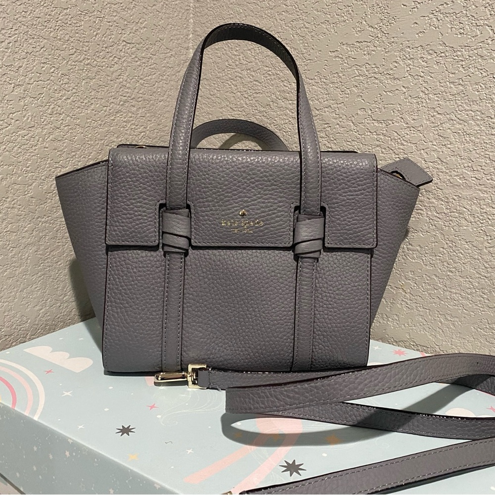 Kate Spade Gray Leather Handbag